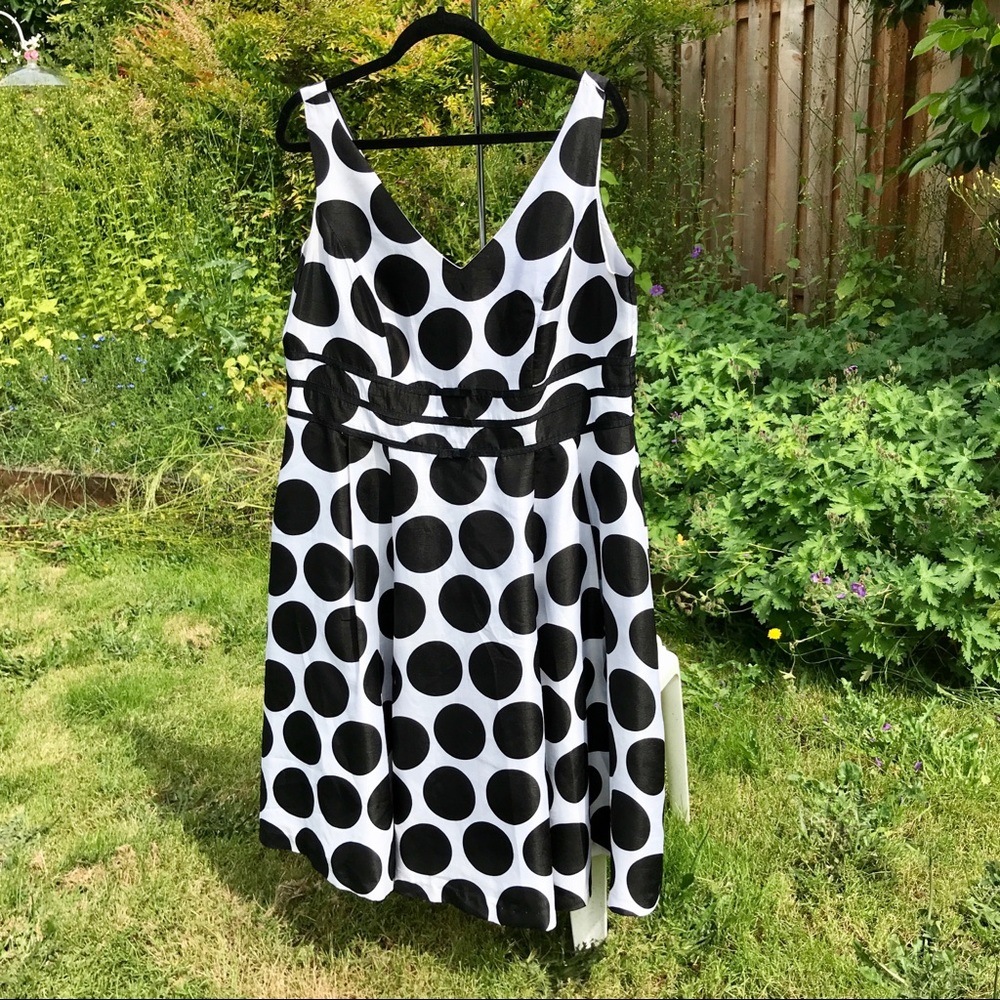 Scarlett Polka Dot Long Corset Dress 14W